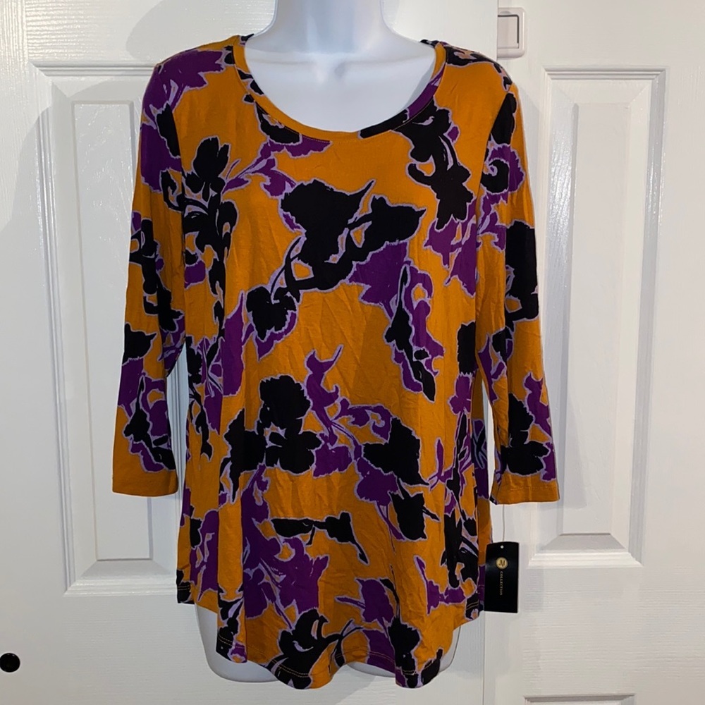 JM Collection 3/4 Sleeve Blouse